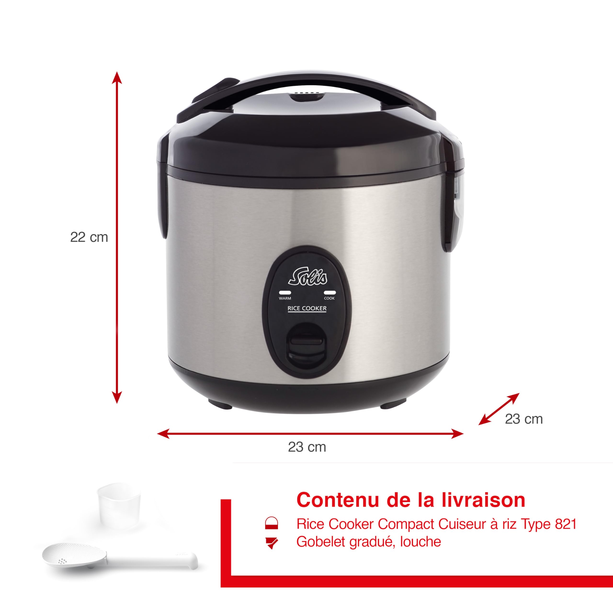 Solis - 978.08 - Cuiseur à riz, 350 watts