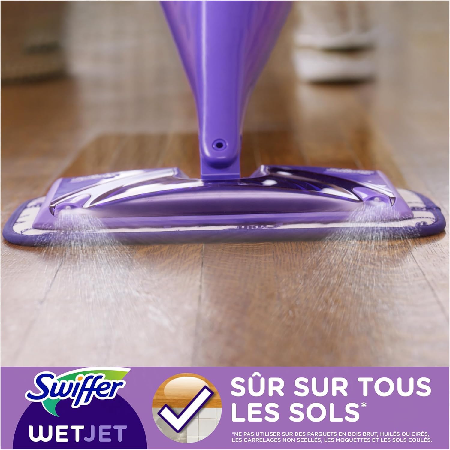 Swiffer WetJet Nettoyant Sol pour Balai Spray, Grand Format 5L (1.25L x4), Parfum Agrumes Frais, Solution Multi-Surfaces, Élimine la Saleté Sans Traces ni Résidus, Pour Tous Types de Sols