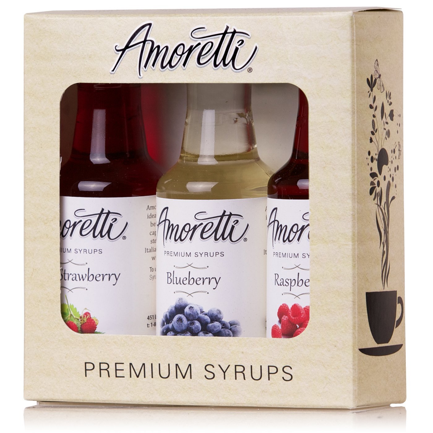 Amoretti Premium Syrups Berry 3 Pack (50ml) Grocery