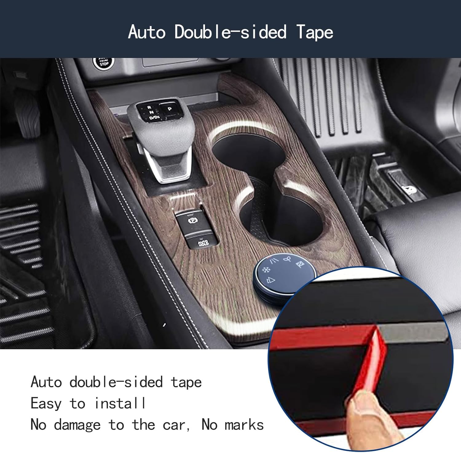 Gear Shift Panel Cover Compatible with Nissan Rogue 2021 2022 2023 2024 2025 2026 Gear Shift Knob Console Panel Trim Cup Holder Frame Cover Interior Car Accessories ABS 1PC(Peach Wood Style)