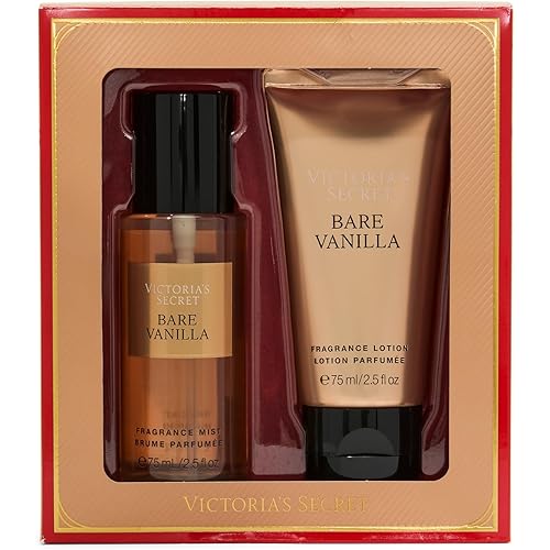 Victoria's Secret Bare Vanilla Mini Fragrance Duo Gift Set, Notes of Soft Cashmere