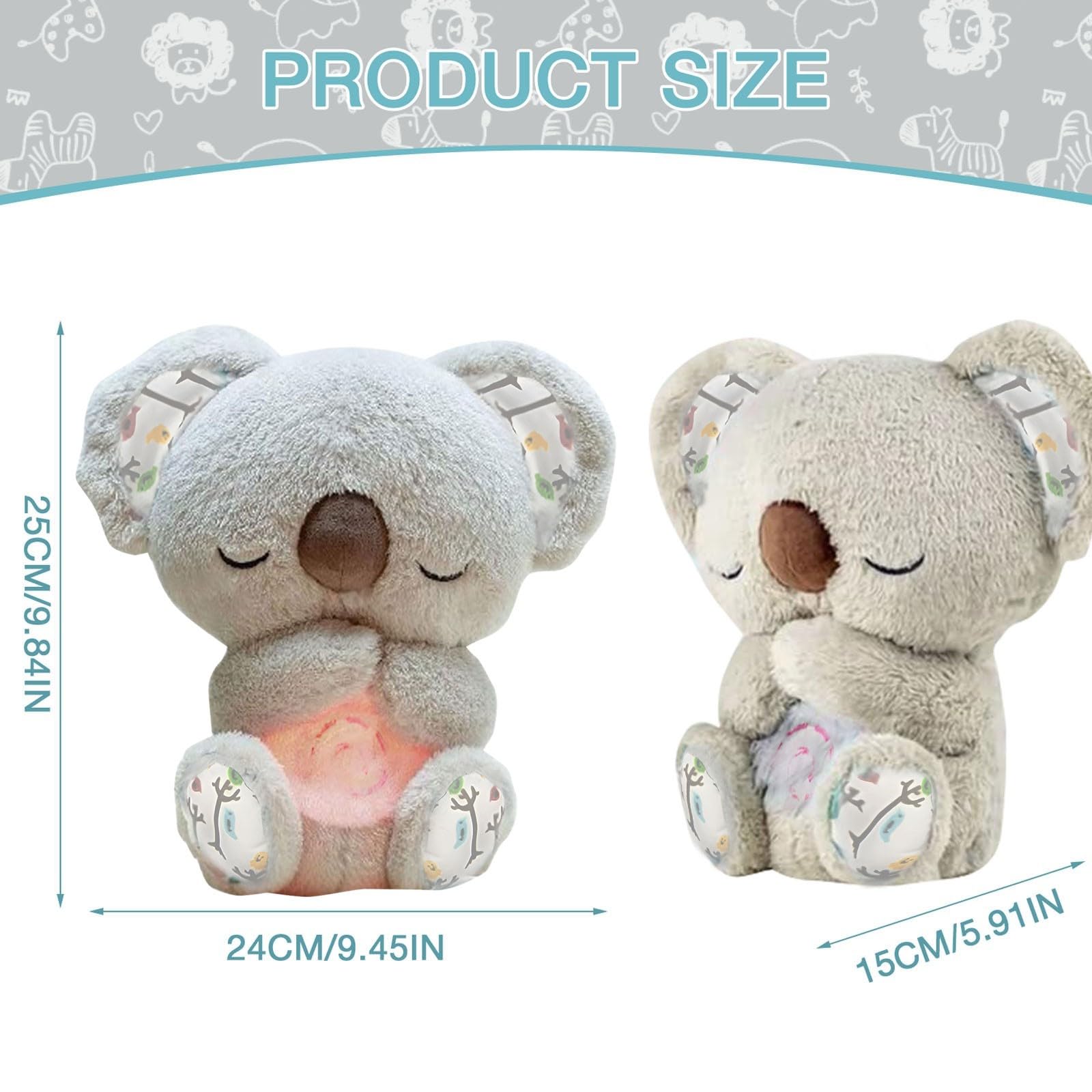 Koala De Peluche Para Aliviar La Ansiedad Con Música, Luces Y Movimiento Respiratorio – Ayuda Para Dormir De 30 Minutos
