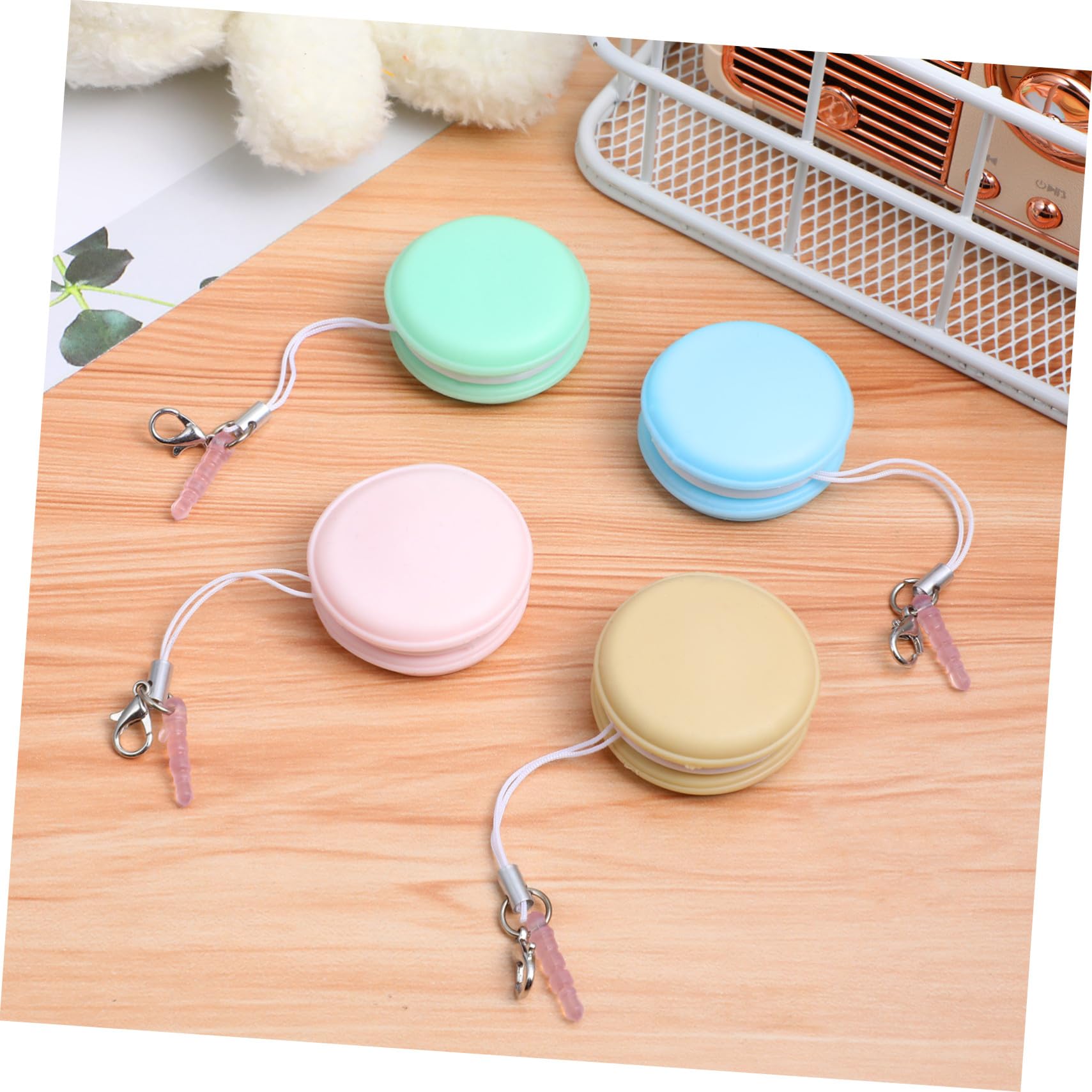 PACKOVE Toallitas Limpiadoras de Pantalla 4piezas para Teléfonos Móviles con Tapa y Llavero, Silicona y PP, Ideales para Limpiar Pantallas y Regalar