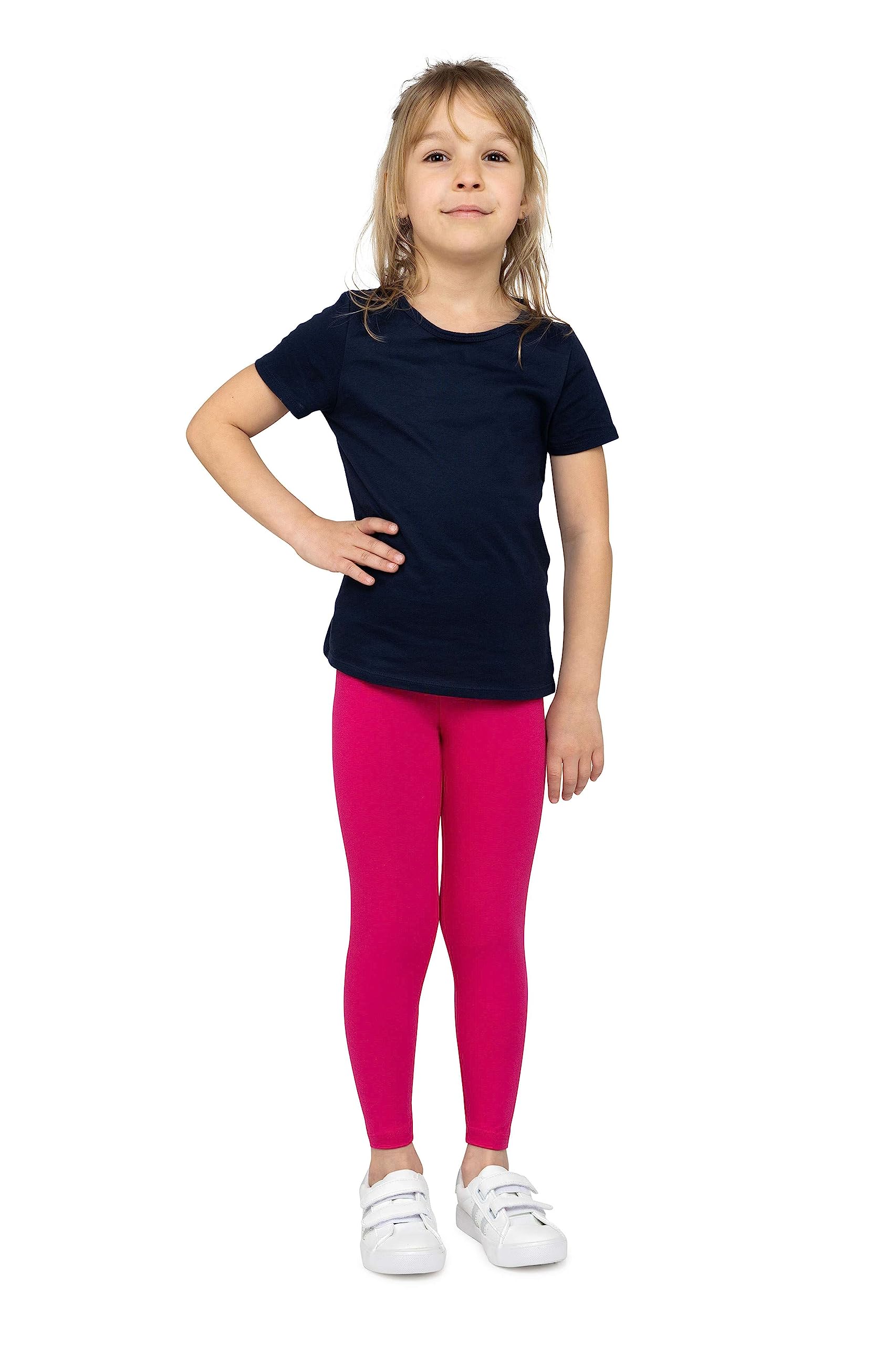 Leggings Filles Looksy Coton Élastique - Taille 3-13 Ans - Couleurs Vives - Quotidien, Sport