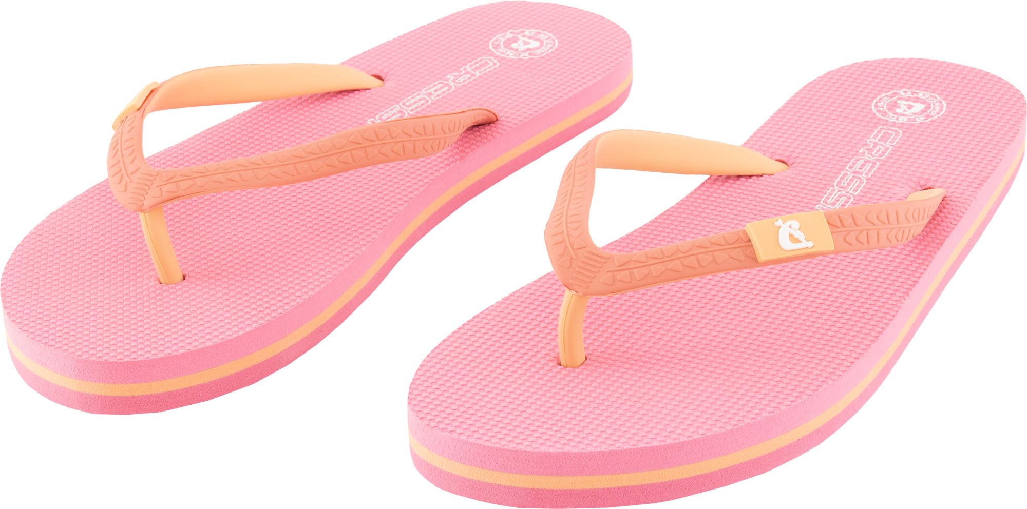 CRESSI since 1946 - St Tropez Flip Flops - Perfect for Beach, Sea, Pool, Gym, Leisure, Quick Drying, Soft Shock Absorbing, Non Slip, Pink/Coral - 41/42 EU