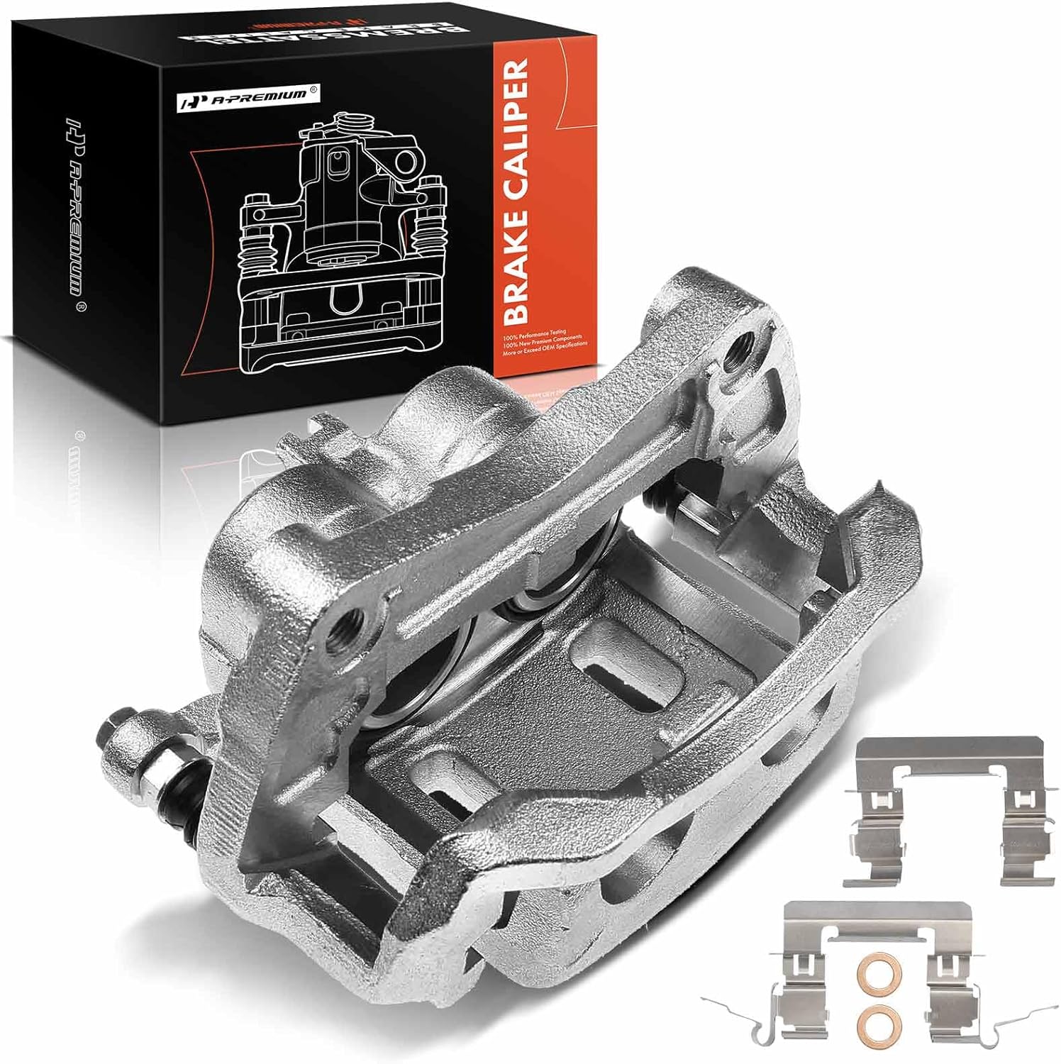 A-Premium Disc Brake Caliper Assembly with Bracket Compatible with Select Nissan Models - Pathfinder 2008 2009 2010 2011 2012, V8 5.6L, Front Left Driver Side