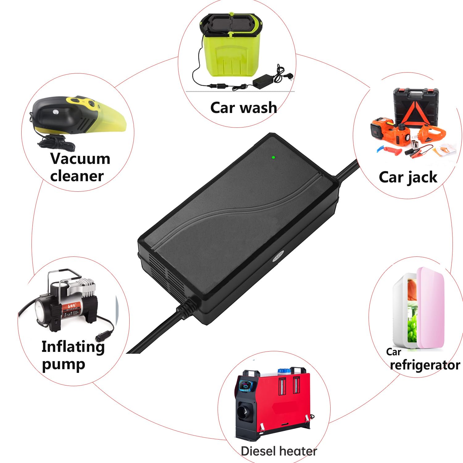 Amazon.com: 110v to 12V Converter AC to DC Adapter 20amp 250W 11.5ft Wall  Plug to Cigarette Lighter Socket Car Outlet Adapter for Tire Inflator,  Fridge, Air Compressor, Camping Cooler 12V Accessories :