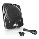 BAB10 Amplified Car Subwoofer - 1200 Watts Max Power, Low Profile, 10 Inch Subwoofer, Remote Subwoofer Control, Great for Vehicles That Need Bass But Have Limited Space