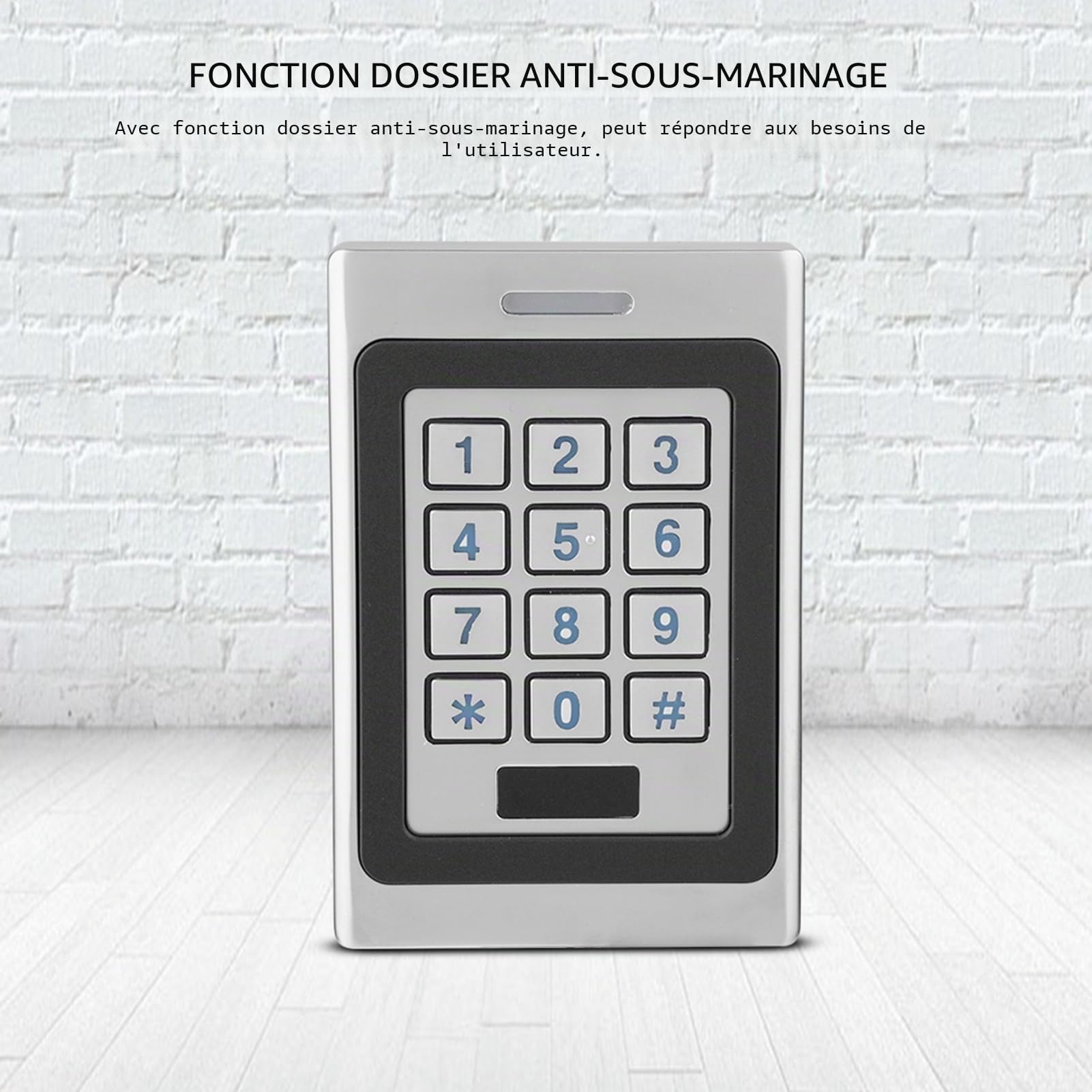 ASHATA RFID Proximité Entrée Serrure de Porte, Système de contrôle d'accès Cartes, Mot de Passe électriquede Lecteur de RFID Clavier Lumineux pour Maison, Bureau, Usine