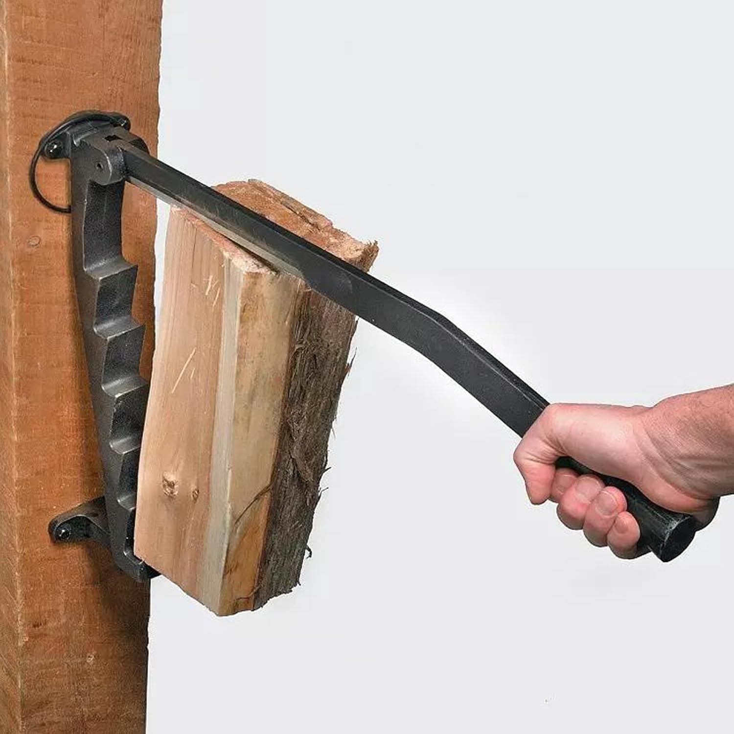 Wall Mounted Firewood Splitter Manual Kindling Maker Splitter Portable Fire Wood Kindling Splitter Metal Firewood Log Splitter Wood Splitter Carbon Steel Firewood Separation Tool for Indoor(#1)