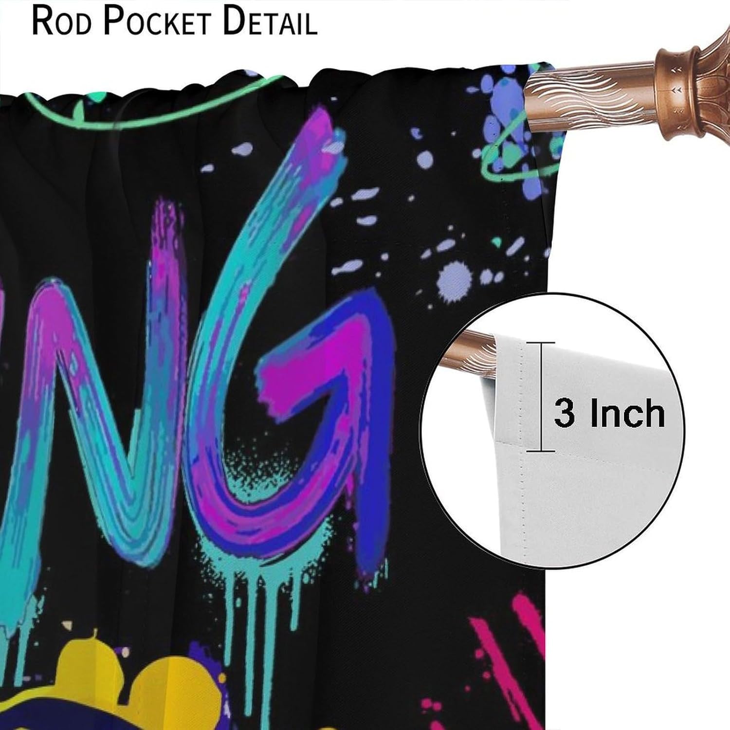 Game Curtains Cartoon Gamepad Boy Girls Teen Bedroom Neon Decorative Curtains for Kitchen Living Room Curtain Set 2 Panels 42x45 Inch