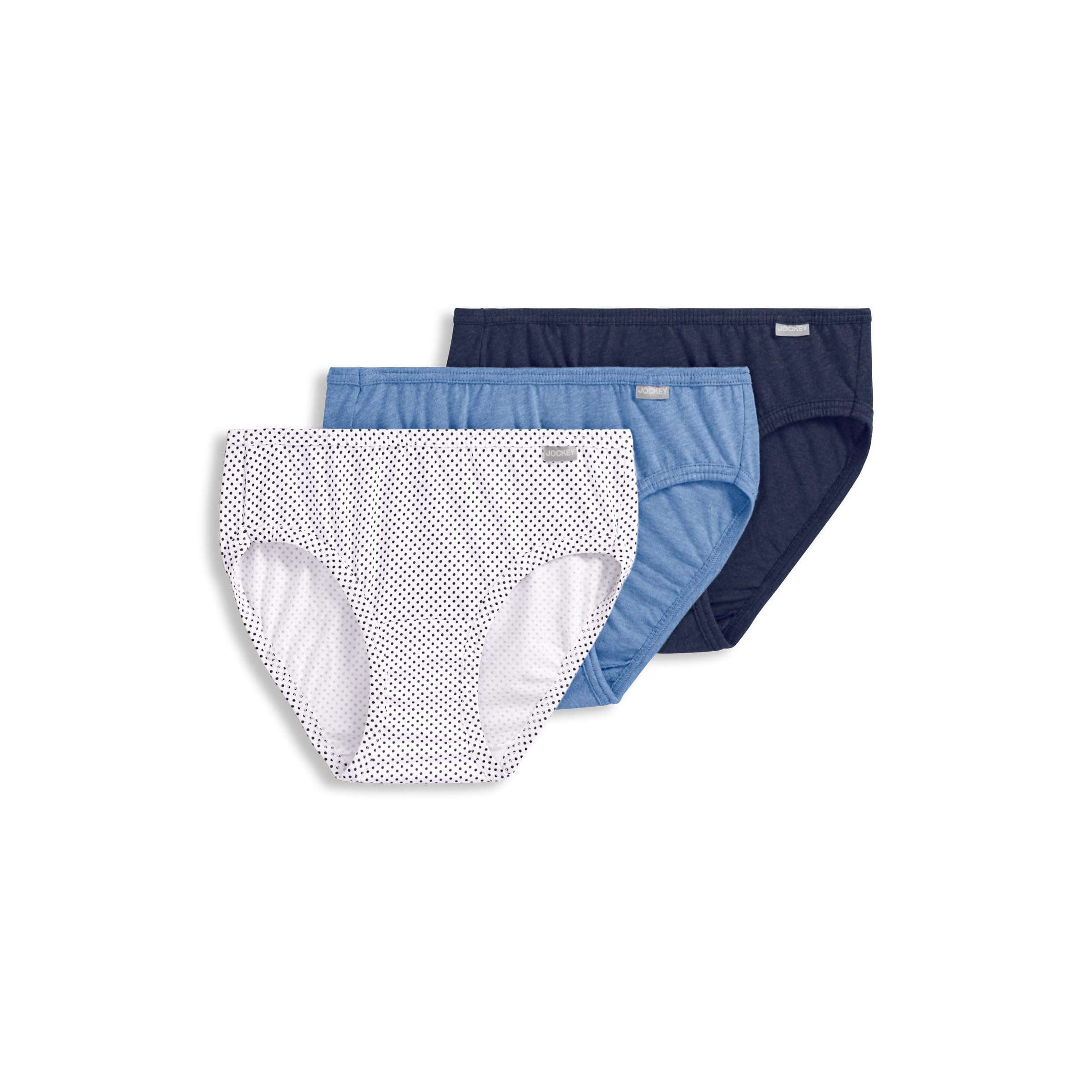 Jockey Women's Underwear Elance Bikini - 3 Pack, Black, 6
