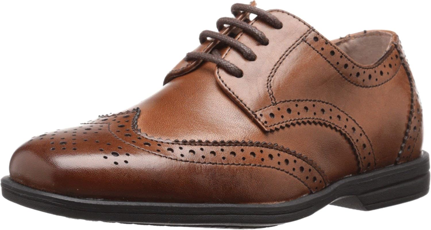 Florsheim Boy's Reveal Wingtip Jr. (Toddler/Little Kid/Big Kid) Cognac 10 Toddler M