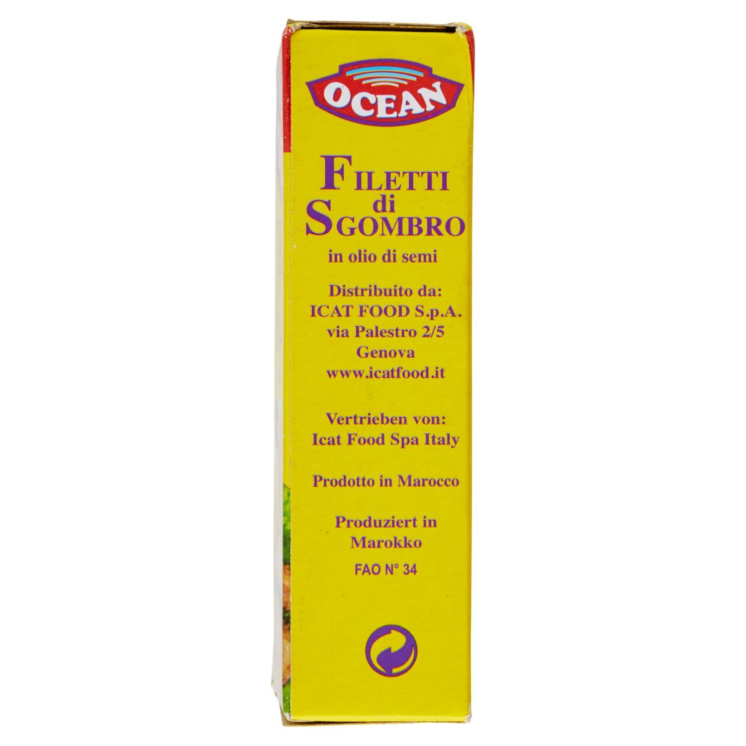 Ocean - Filetti di Sgombro, in Olio di Semi - 25 pezzi da 125 g [3125 g]