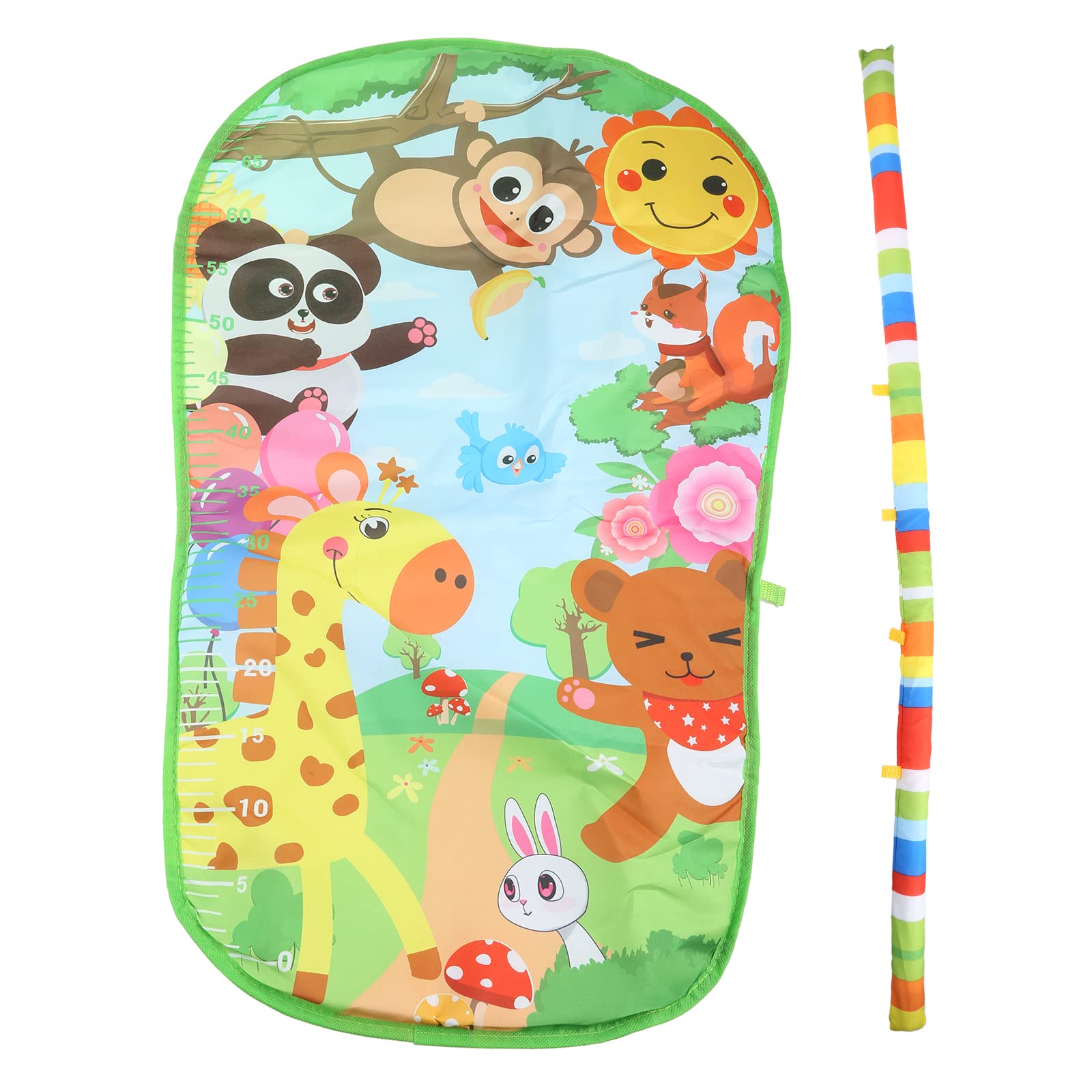 Kick & for Play Piano Gym para alfombra de juego, juguete con sonajeros de dibujos animados, 3 en 1 para colchoneta, mordedor para bebé y acolchado Fo Baby, no tóxico, alfombra de juego plegable