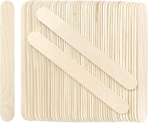 200 palitos de madera jumbo para manualidades, palitos de madera de 6 pulgadas de largo x 3/4 pulgadas de ancho