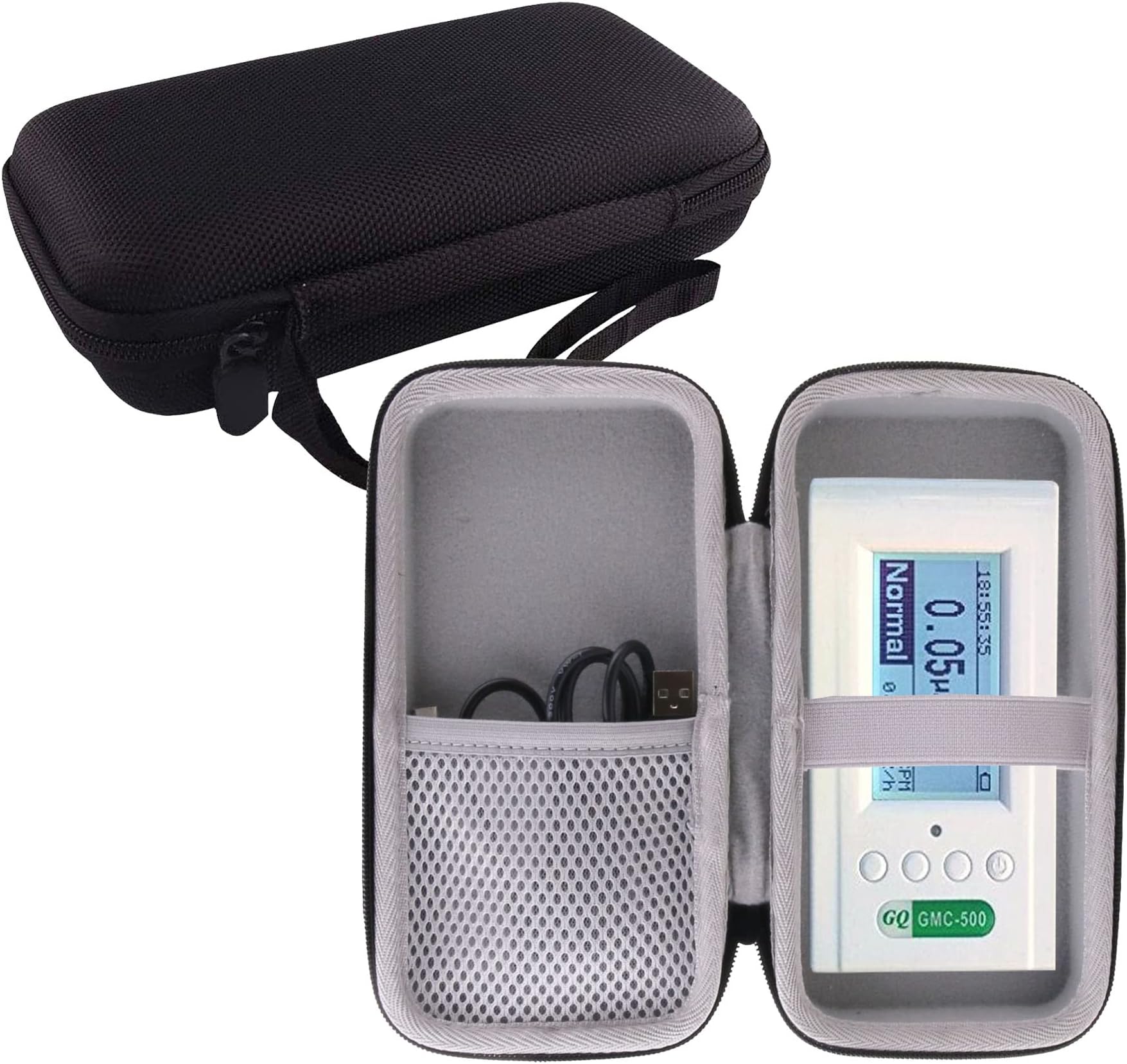 Hard Carrying Case Compatible with GQ GMC-500Plus/EMF-390/GMC-600Plus Radiation Detector