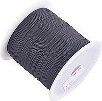 Vista 3 de KONMAY 1 rollo de cuerda de nailon para hacer pulseras de 150 yardas, trenzado de nailon Shamballa Macramé/cordón de cuentas de 0.4mm, cordón