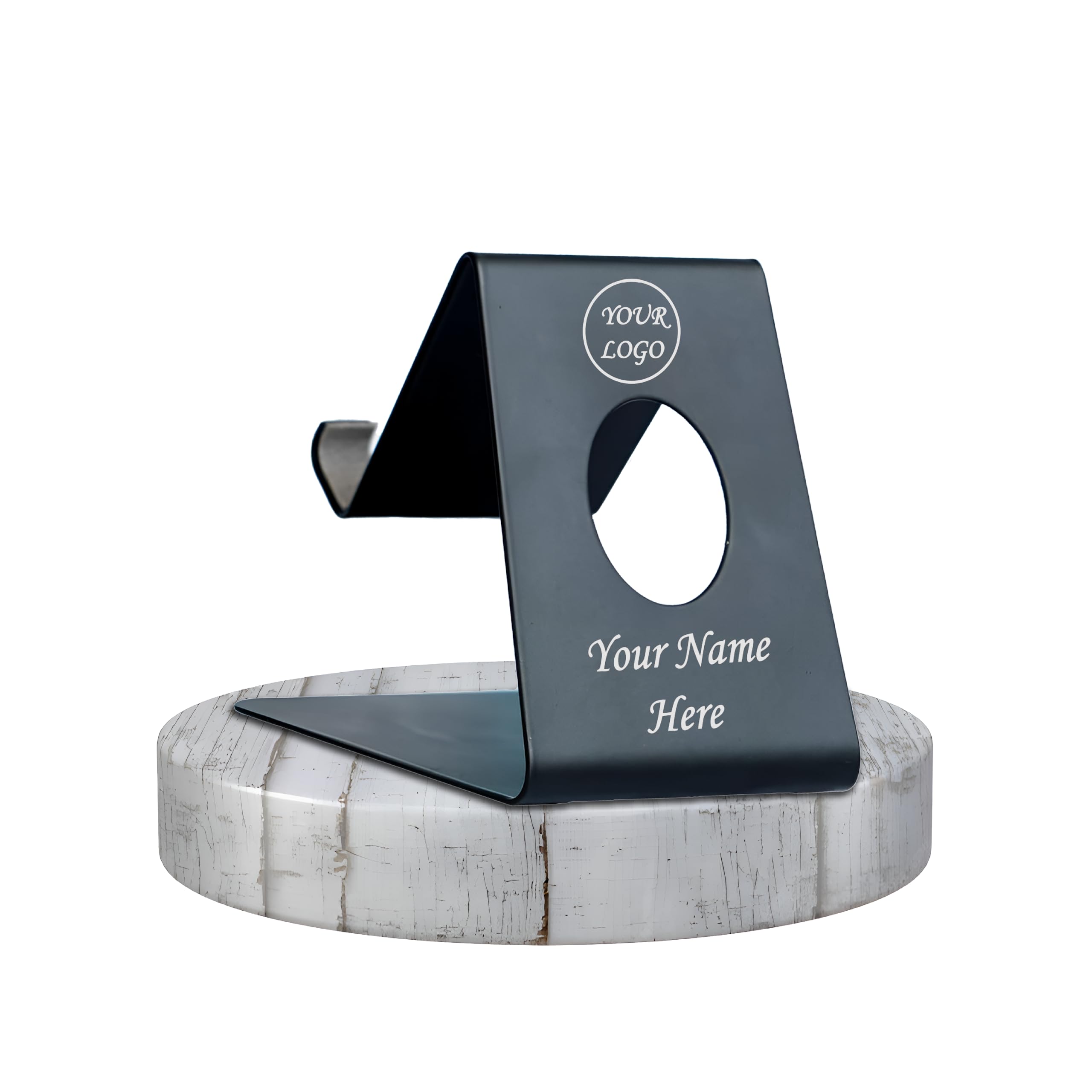 SAVRI Personalized Stainless Steel Mobile Stand –Custom Name or Logo Phone Holder for Desk/Table Ideal for Online Classes, Office Use, Corporate, Father’s Day, Birthday, Anniversary & Retirement-image-32