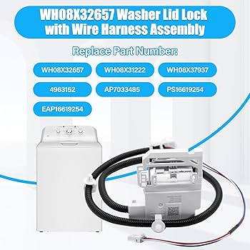 Amazon.com: WH08X37937 WH08X32657 Washer Lid Lock with Wire