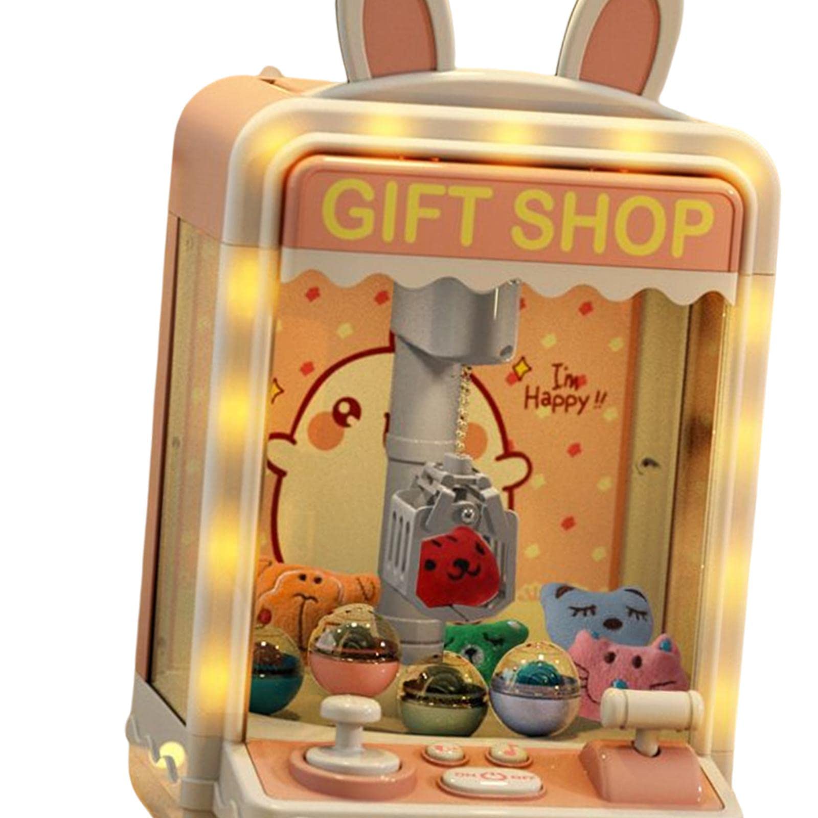 Claw Machine Giocattolo Bambini Distributore Automatico Mini Gru Elettronica Acchiappadolls Regalo Funzione Pp Adatto per Festa Compleanno Famiglia Am, B