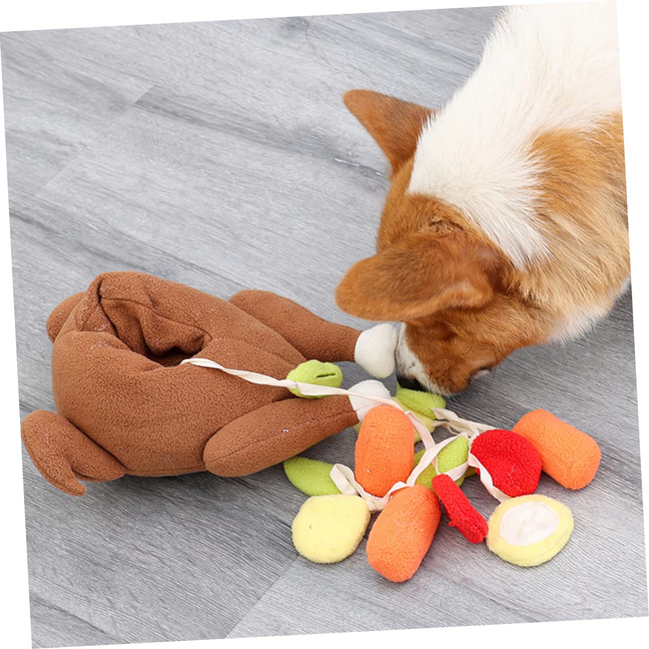 YARNOW 2 Piezas Juguetes Peluche para Mascotas Juguete para Masticar Mascotas Juguete Pollo Acción Gracias Juguetes Pollo para Pollitos Cachorro Comida Forro Polar