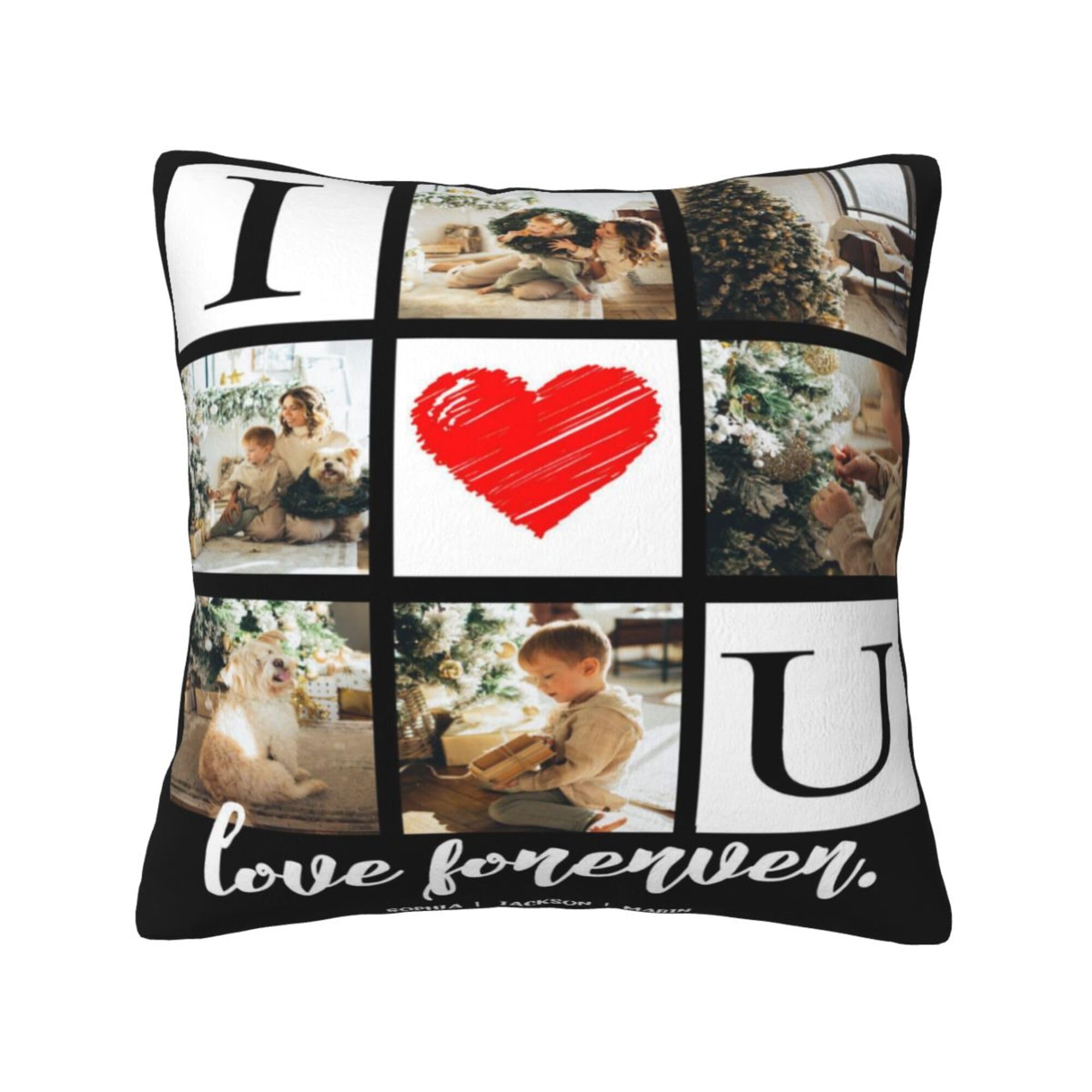NGGBBDYGB Photo Pillow 18x18 Custom Throw Pillow Covers Personalized Pillows With Names For Women
