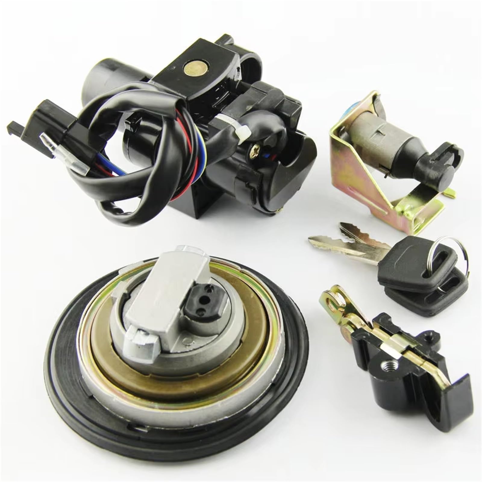 Interruptor de Encendido de Motocicleta VTR1000F Llave Tapa Tanque Combustible 7