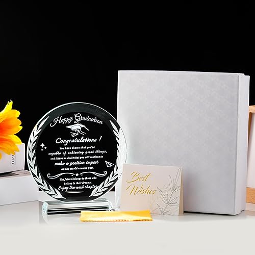 Miniatura 6 de Regalos de graduación, regalos de graduación para ella y él, cristal de maestría, academia de policía, enfermería, doctorado, universidad, escuela