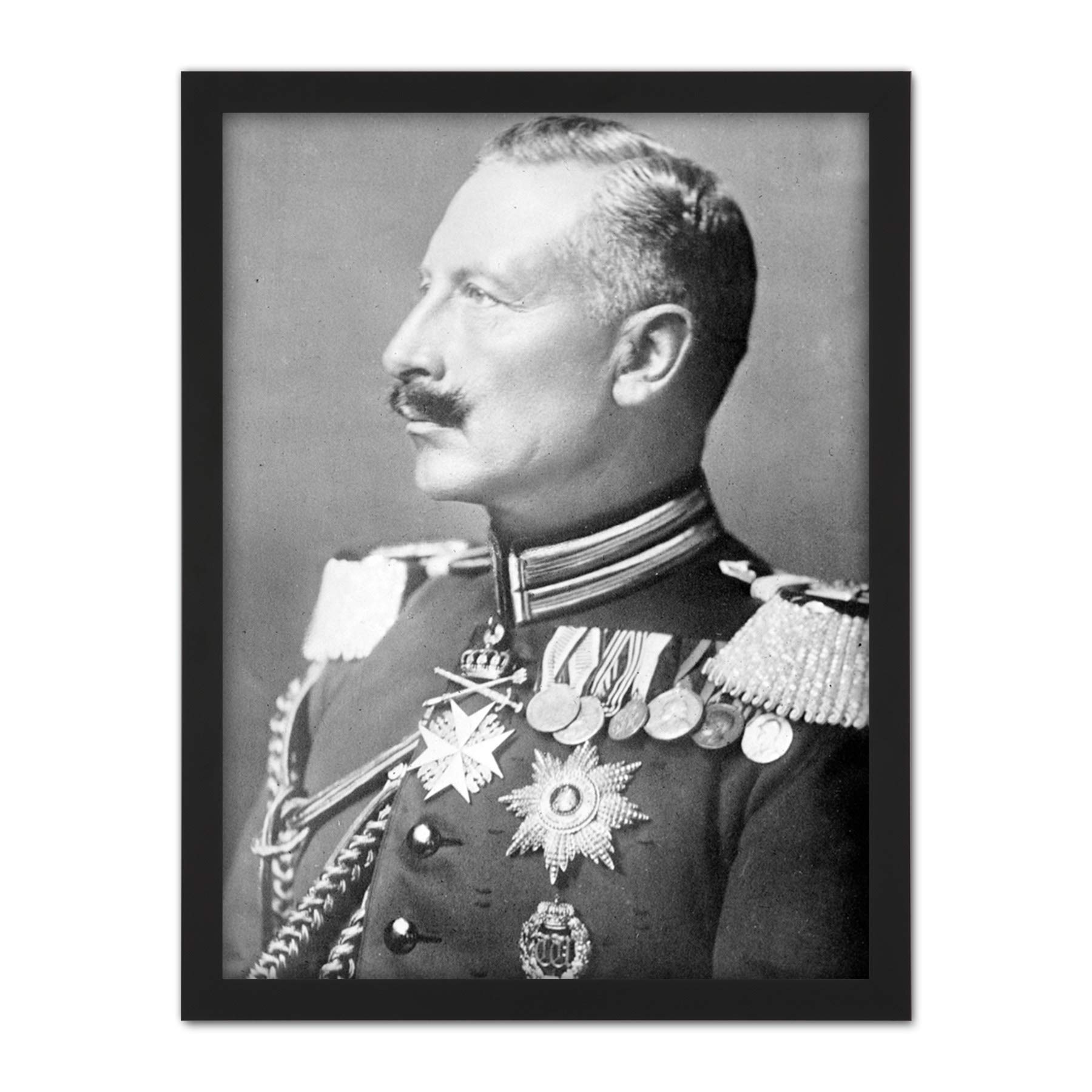 Bain 1914 Portrait Kaiser Wilhelm II Germany Photo Large Framed Art Print Poster Wall Decor 18x24 in