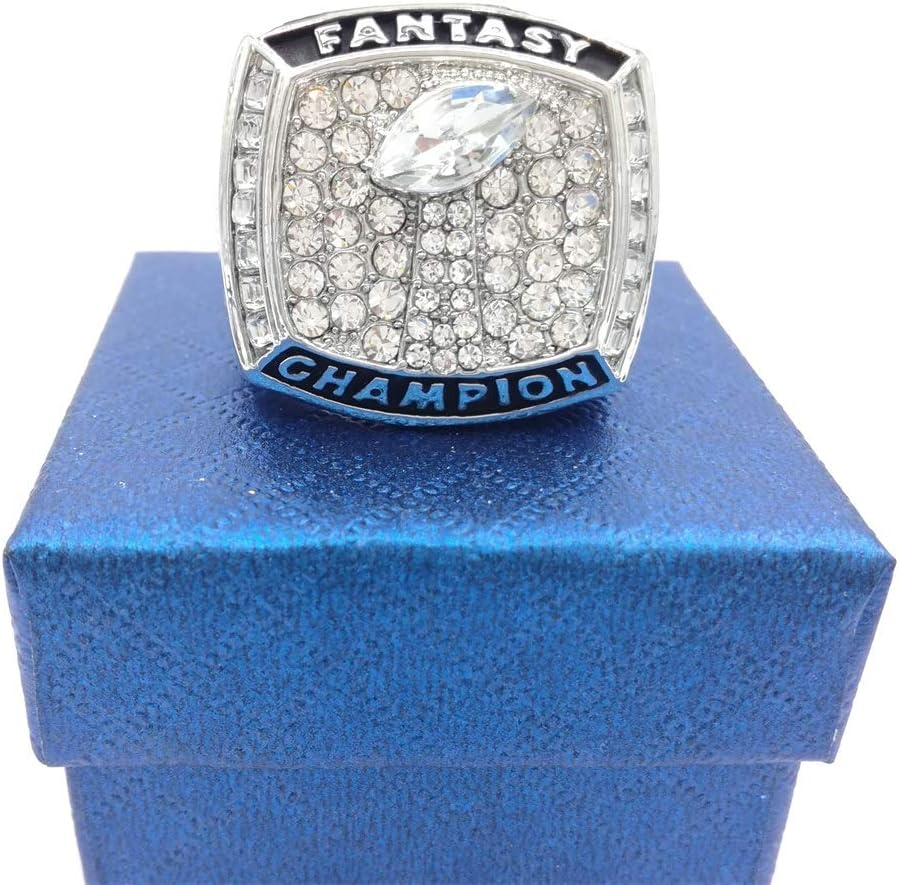 Custom Fantasy Football Championship Silver Gold Rings Trophy Prize No Years