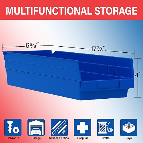 Miniatura 3 de Akro-Mils 30138 Contenedores de plástico para estantes, contenedores de almacenamiento resistentes para organización de garaje, armario y cajones,