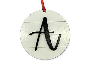 Personalized Farmhouse Monogram Christmas Ornament