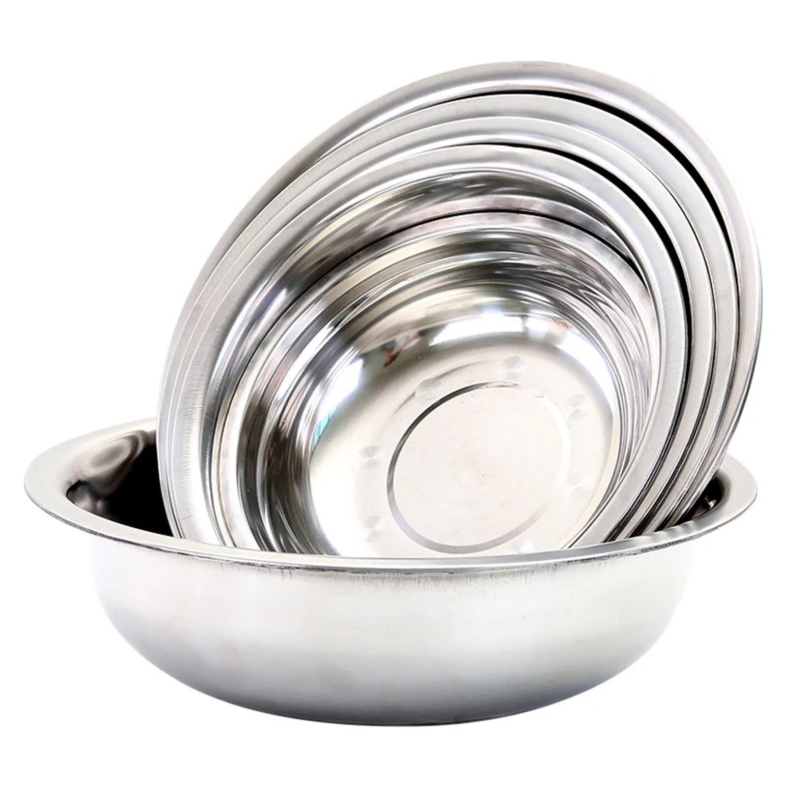 Ciotola In Acciaio Inox Set di 6 ciotole in acciaio inossidabile for la cucina casa, for mescolare e cuocere, for zuppa, for conservare frutta