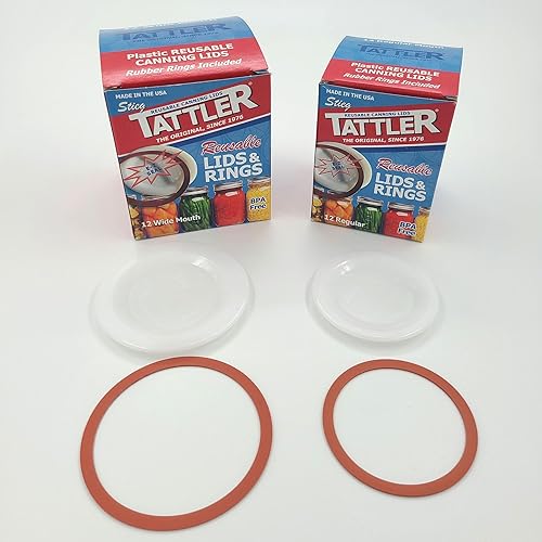 Miniatura 5 de El paquete de tapas reutilizables para conservas incluye 12 tapas y anillos de boca ancha y 12 de boca regular y 24 etiquetas solubles para tarros