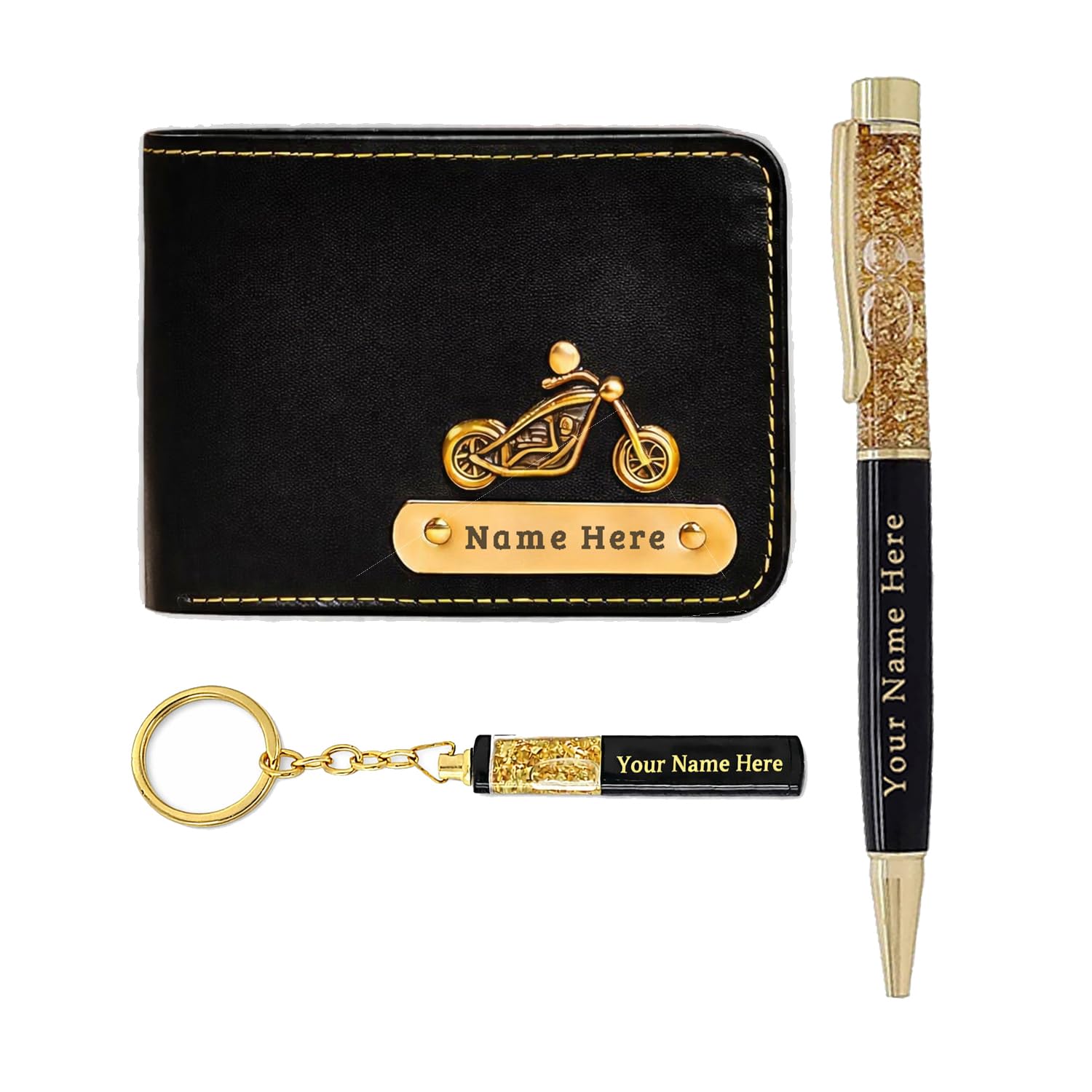 Personalized Leather Wallet Gift Set for Men with Name | Personalized Wallet, Pen & Keychain Combo | Premium Gift for Husband, Boyfriend, Birthday & Anniversary-image-40