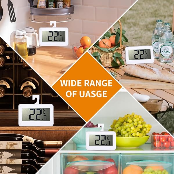 Fridge Thermometer, Suplong Digital Waterproof Fridge Freezer Thermometer Easy to Read LCD Display With Max/Min Record Function - 5