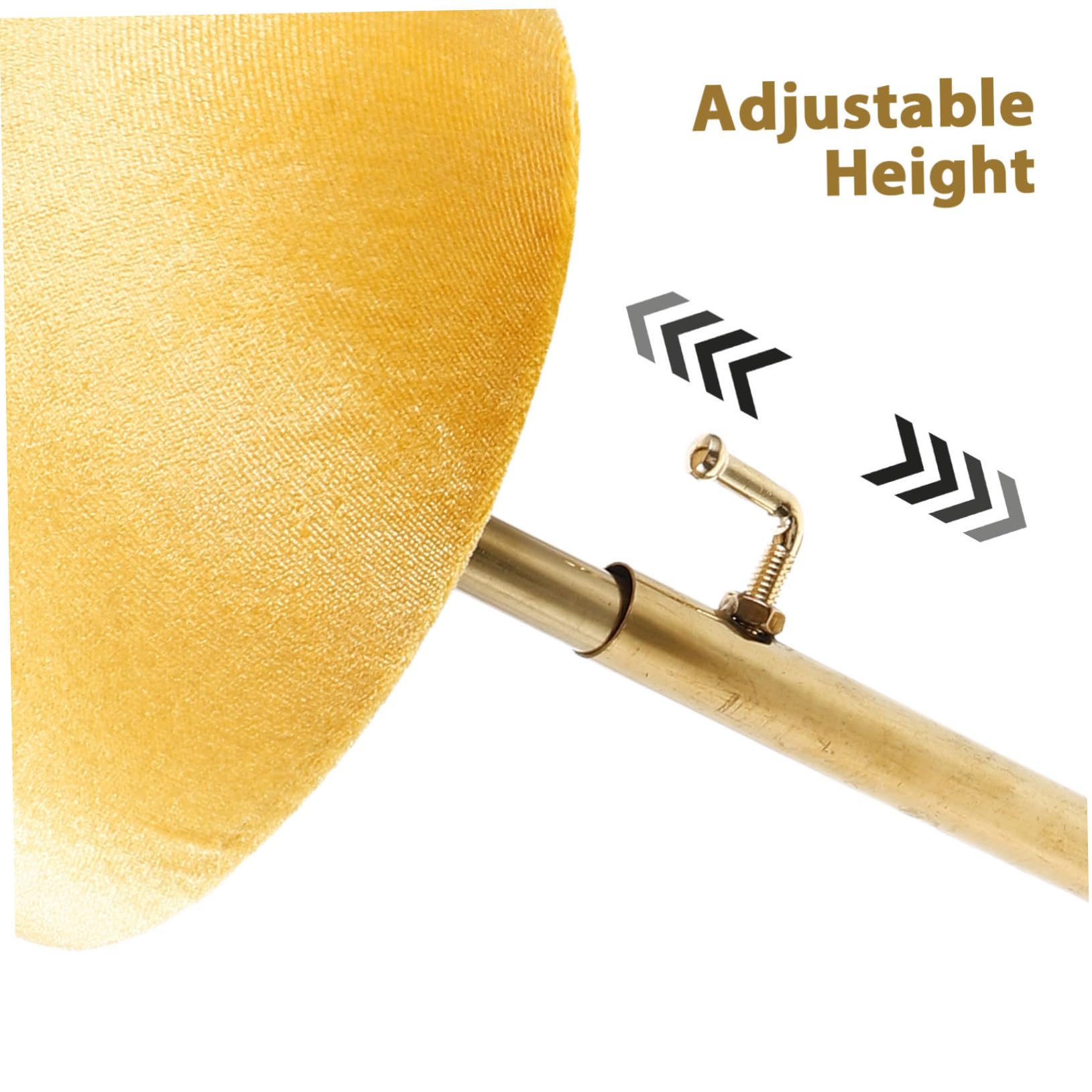 Healvian Soporte para Peluca de Metal Dorado con Ajuste de Elevación