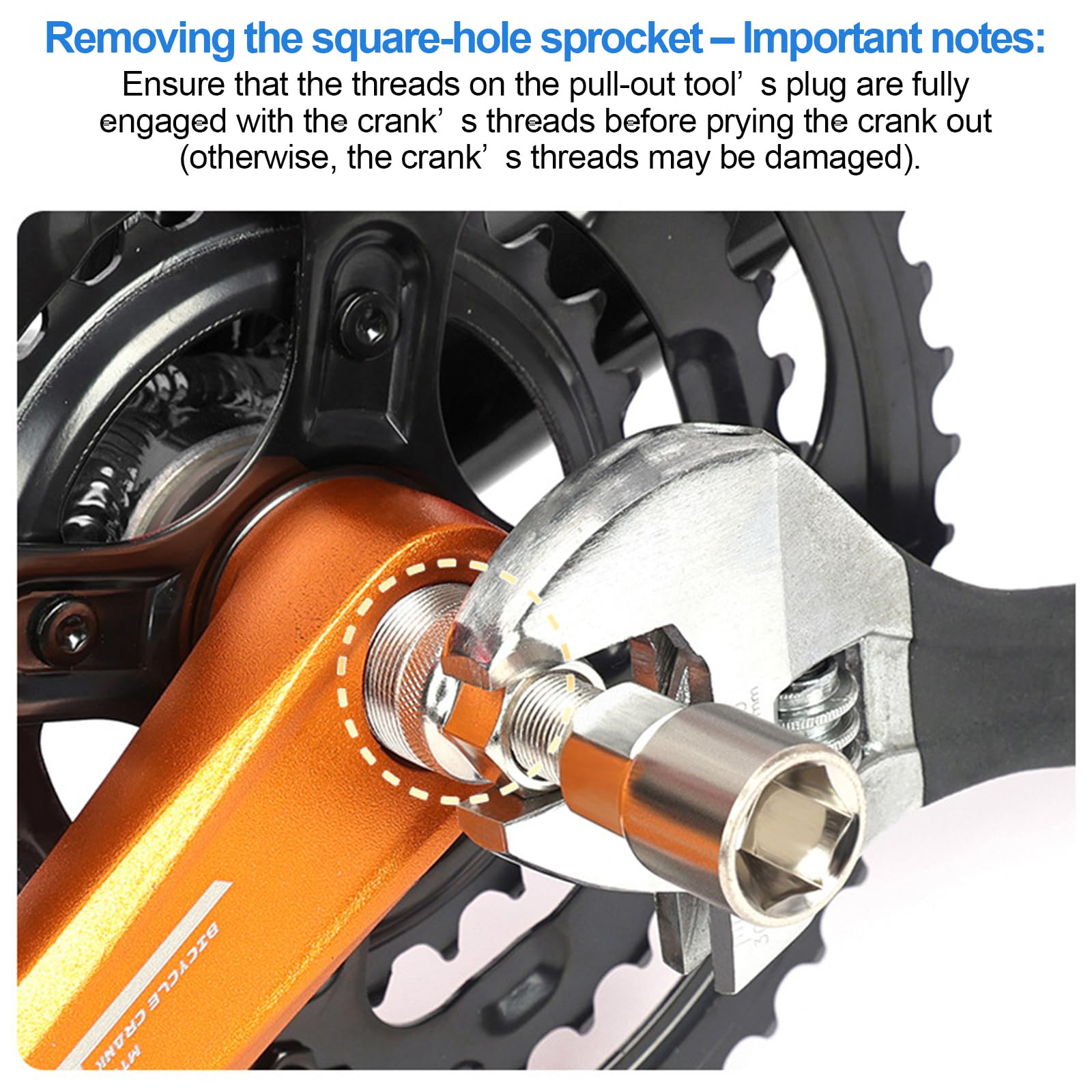 Estrattore pedivella per bicicletta per chiave da 14 mm, chiave da 16 mm, strumento universale per movimento centrale, estrattore per pedivella compatibile con Shimano, ISIS, Bosch) Octalink, tappo a