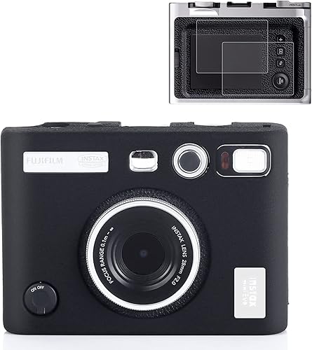 Miniatura 1 de Pocoukate Funda protectora para Instax Mini EVO, funda de silicona suave con protector de pantalla para cámara instantánea Fujifilm Instax Mini EVO