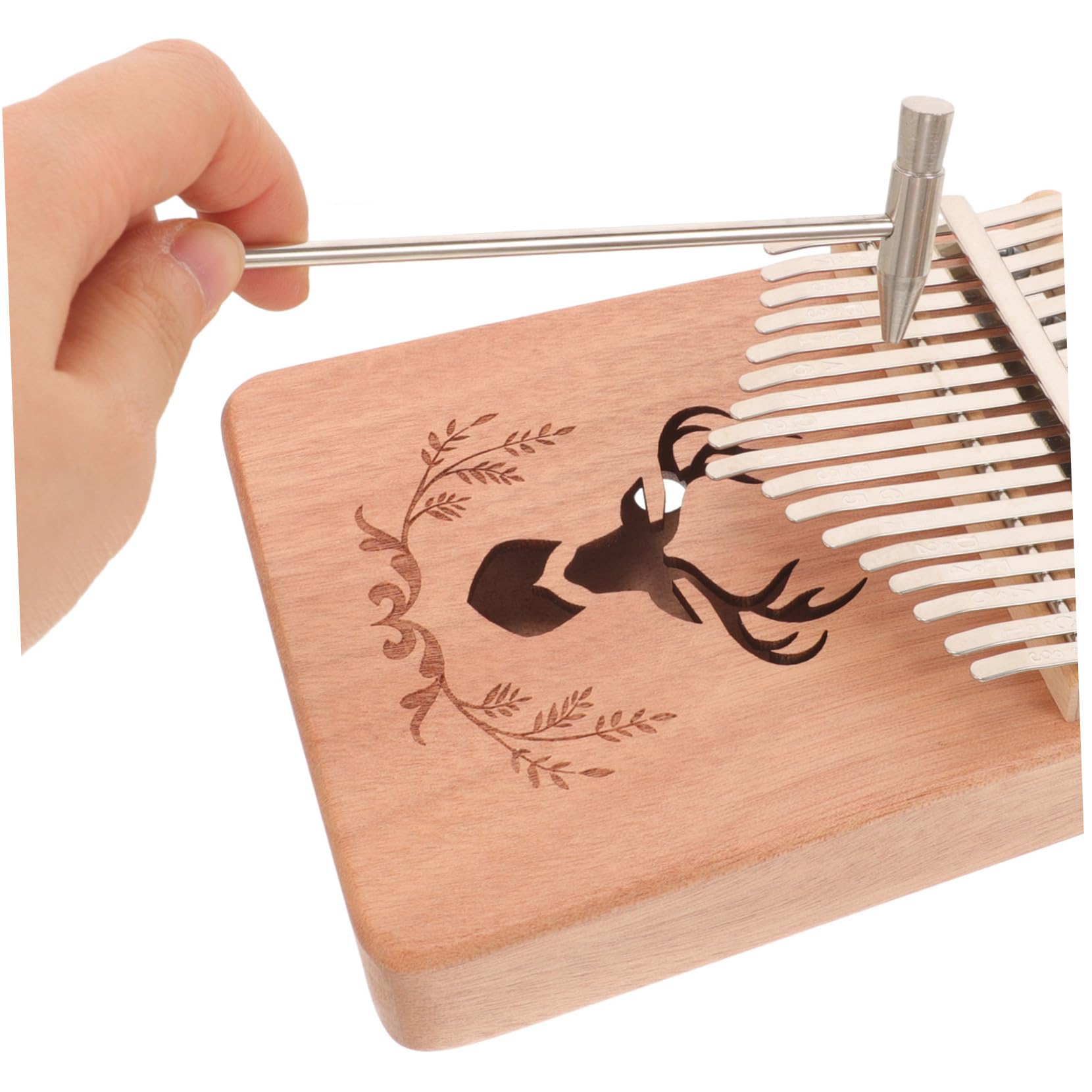 FUNOMOCYA Veneer Wood Hand Piano 17 Key Thumb Piano Portable Kalimba Accurate Sound for Boys and Girls Beginners and Musicians