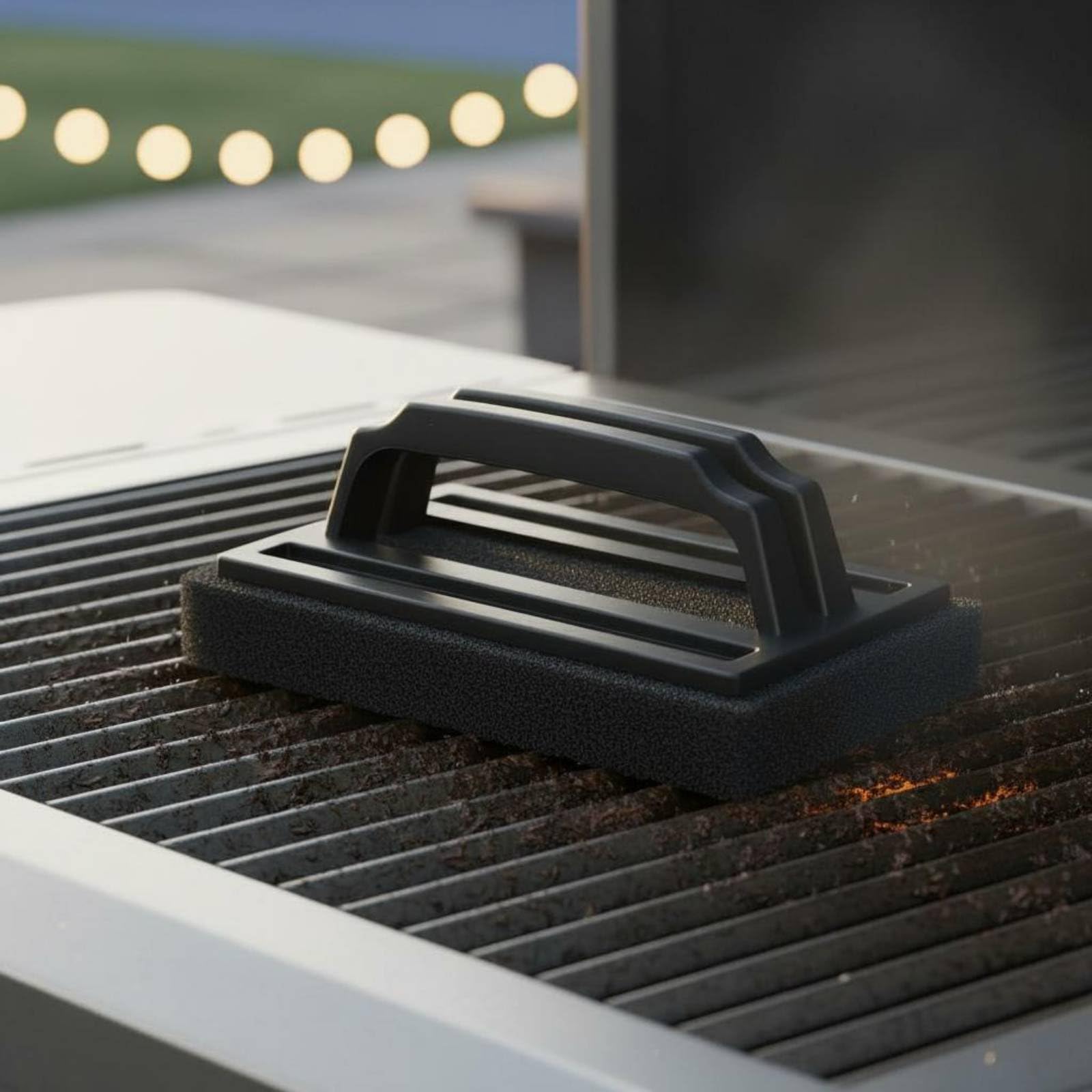Cepillo de Limpieza para Barbacoa Cepillo para Parrilla Escobilla Limpiador Fregador con Agarre Firme para Aplicar Presión y Cubrir Áreas Amplias