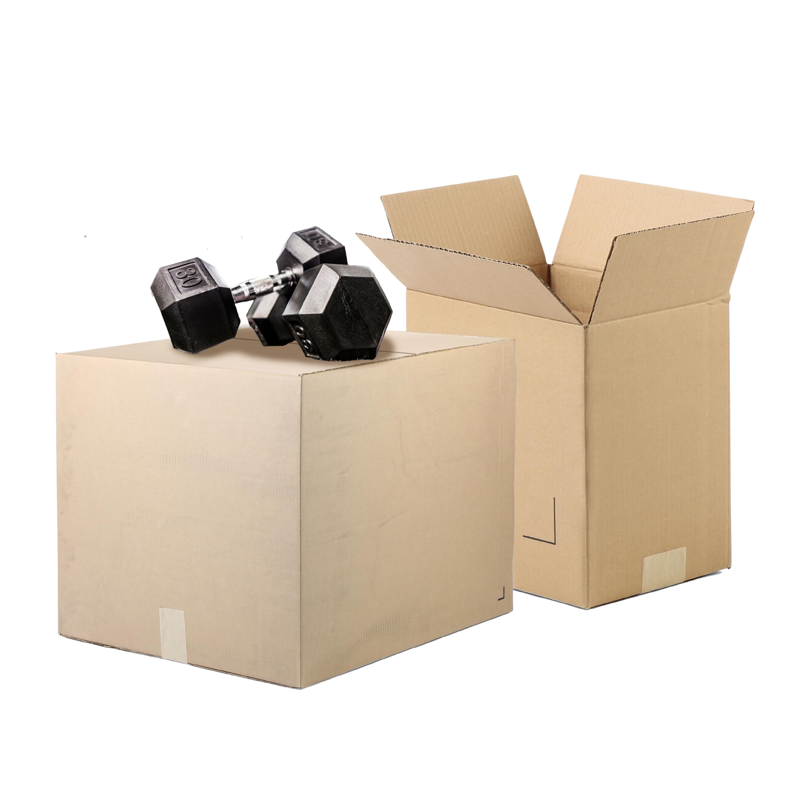 The Boxery 16 x 12 x 8 Inches Heavy Duty Grade ECT44, Brown/Kraft Corrugated Cardboard Shipping Boxes 25-Pack |Mailing, Packing, Moving & Storage for