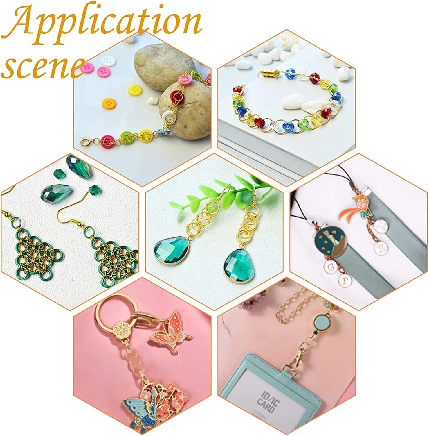 PH PandaHall 1250pcs Jump Rings, 6 Sizes Jewelry Loop Ring Jump Lock Rings O Rings Connectors Rose Gold Links Open Jump Ring for Earring Bracelet Necklace Making (4mm, 5mm, 6mm, 7mm, 8mm, 10mm)