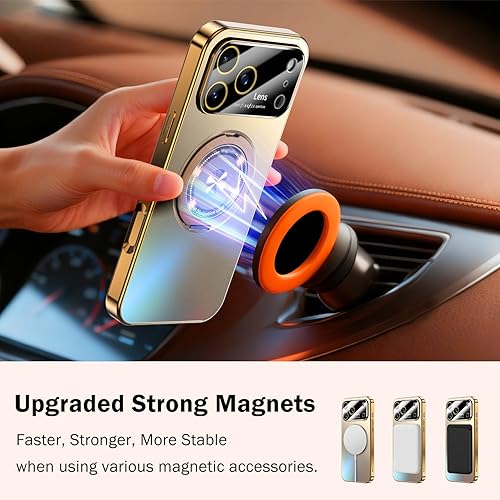 Miniatura 3 de Funda para iPhone 17 Pro Max con soporte magnético giratorio cubierta de cámara integrada compatible con MagSafe Funda delgada de protección a