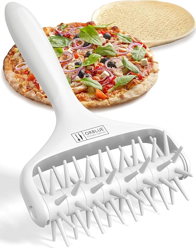 Orblue Pizza Dough Docker, Pastry Roller with Spikes Pizza