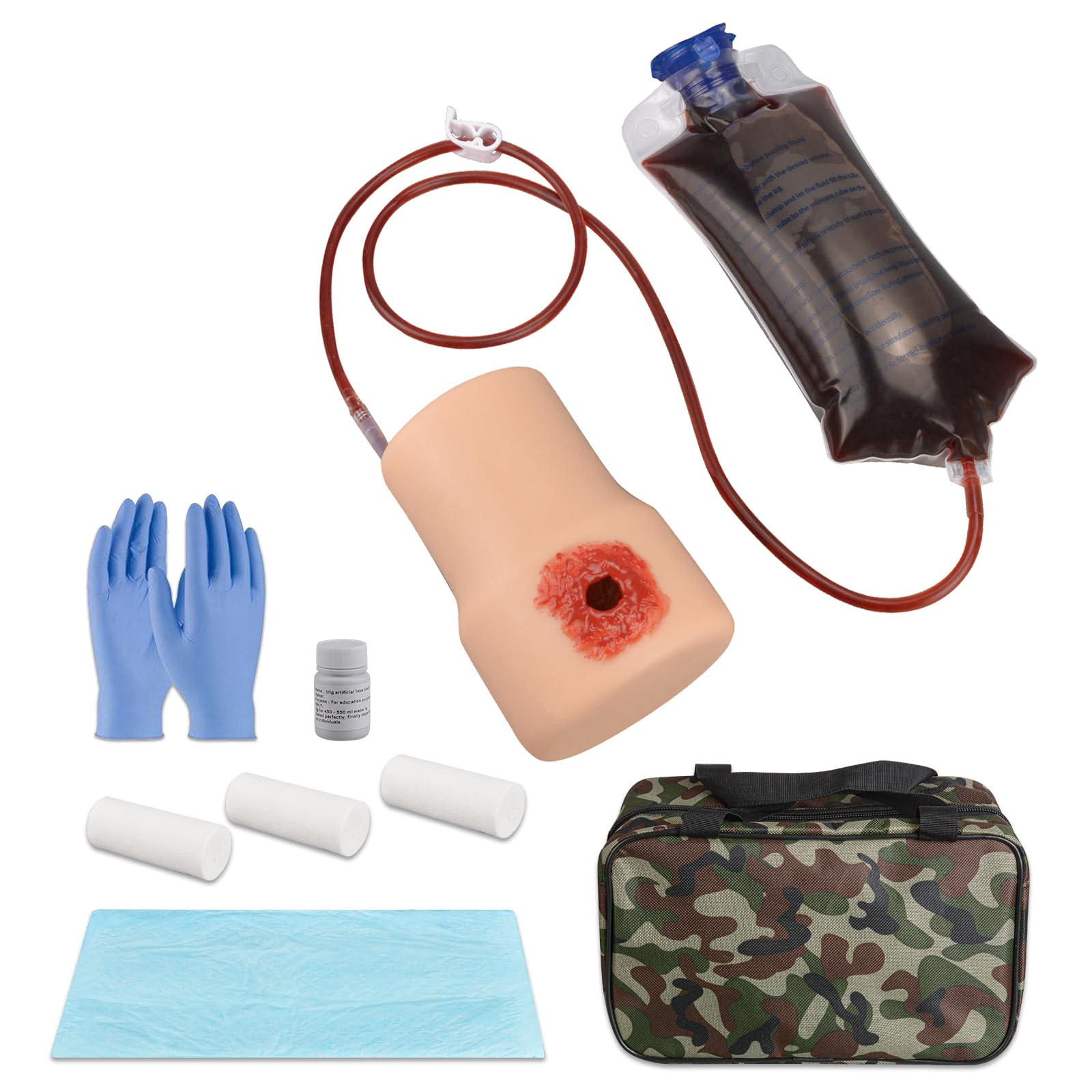Skillssist Wound Packing and Tourniquet Task Training Kit to Bleed Control for Medical Education, First Aid Emergency Practice, Military Trauma Trainer