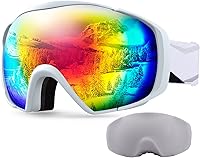 Vista 29 de OutdoorMaster Gafas de esquí con cubierta, gafas de nieve para snowboard OTG antivaho