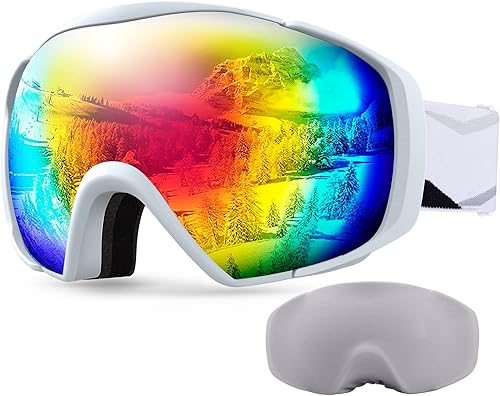 Miniatura 29 de OutdoorMaster Gafas de esquí con cubierta, gafas de nieve para snowboard OTG antivaho