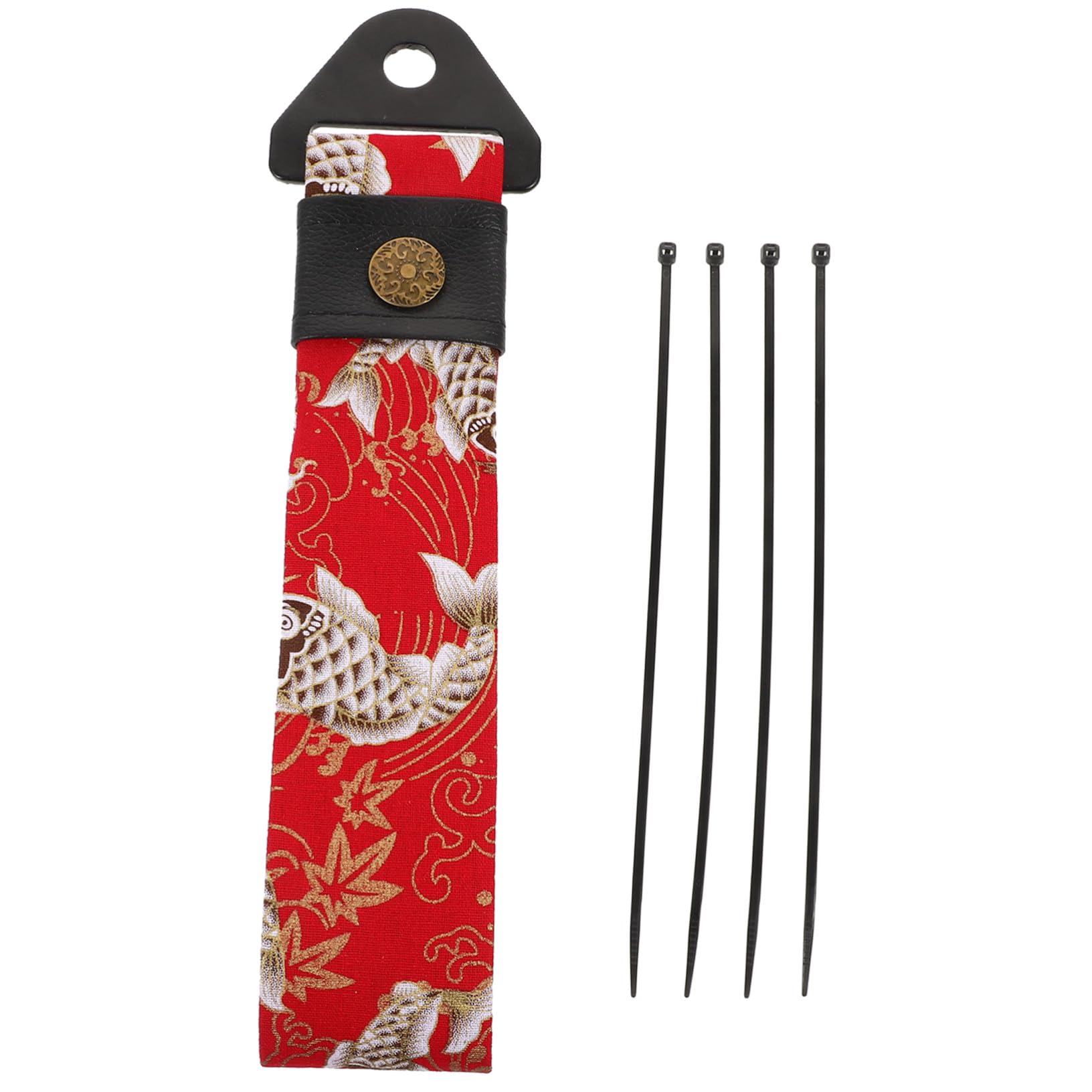Crochet de Remorquage Décoratif pour Voiture Style Japonais Rouge Koi Anneau Traction Légère et Unique Accessoire Esthétique pour Pare-Chocs